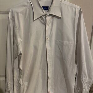 Tom James mens white button down custom shirt